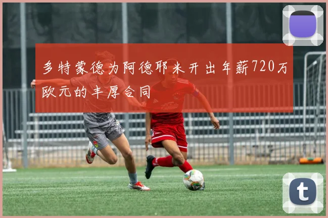 多特蒙德为阿德耶米开出年薪720万欧元的丰厚合同