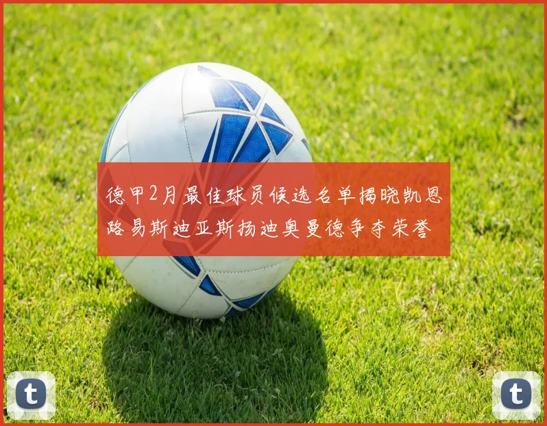 德甲2月最佳球员候选名单揭晓凯恩路易斯迪亚斯扬迪奥曼德争夺荣誉